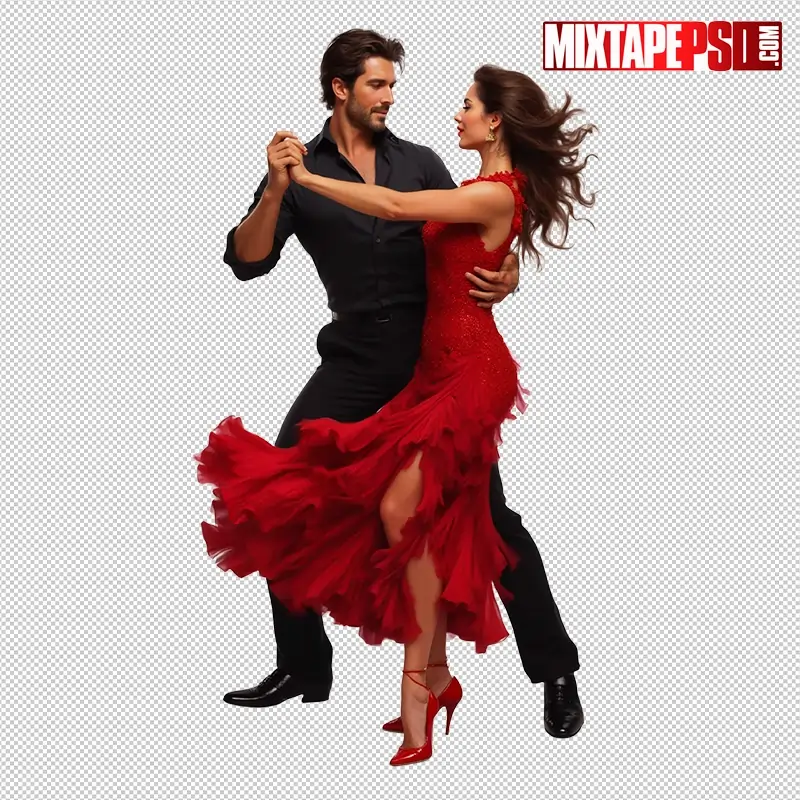 Salsa Dancing Couple PNG 6