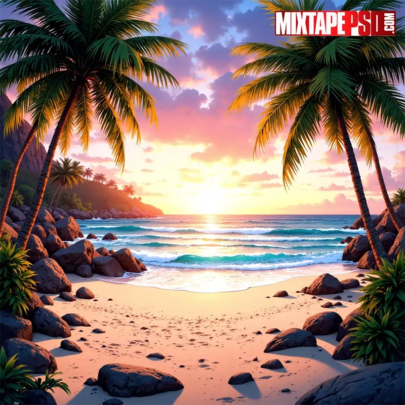 Tropical Beach Flyer Background 2