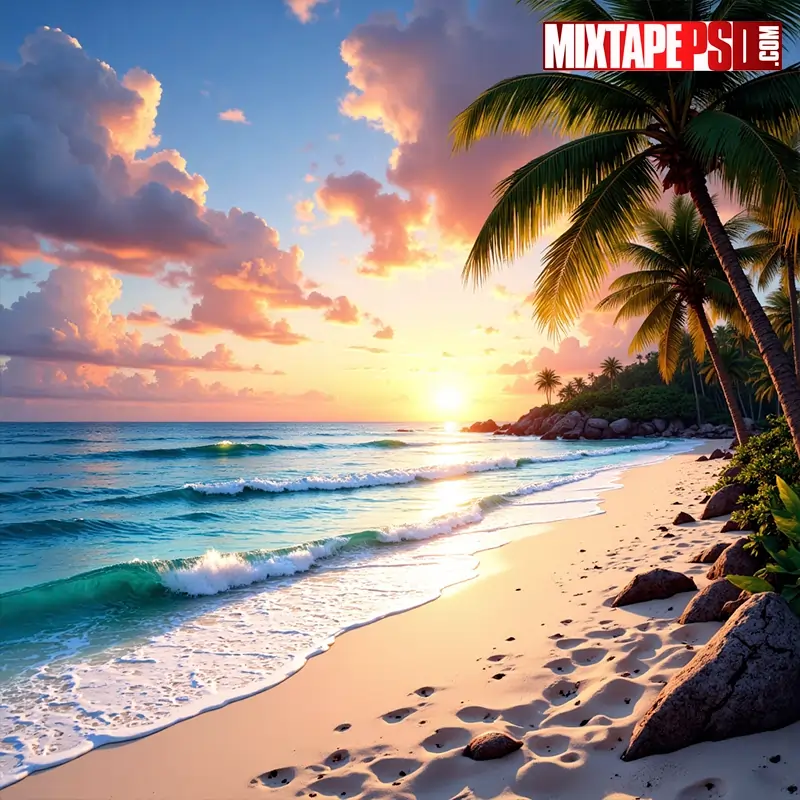 Tropical Beach Flyer Background 3