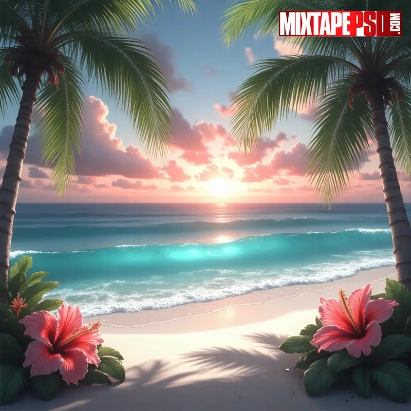 Tropical Beach Flyer Background 4