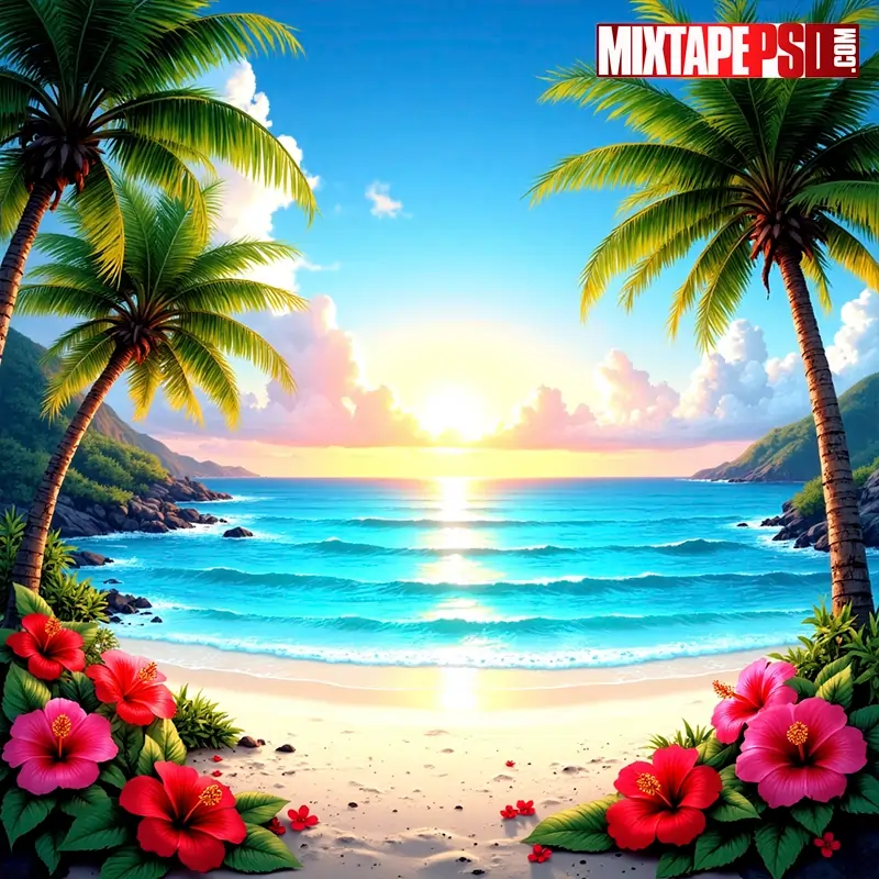 Tropical Beach Flyer Background 5