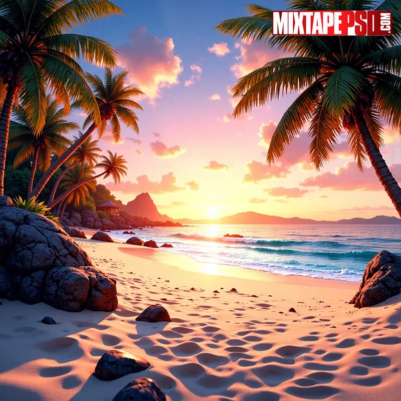 Tropical Beach Flyer Background
