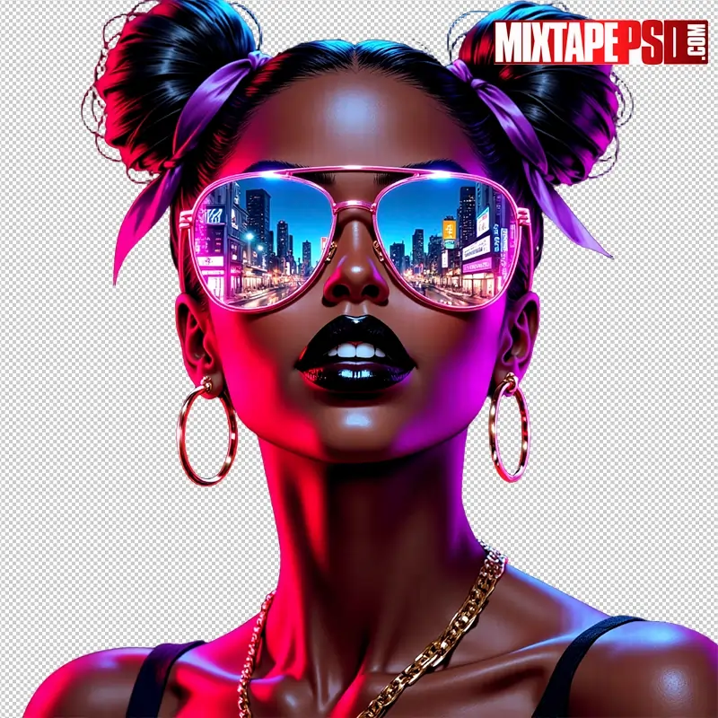 Black Club Flyer Model PNG 85