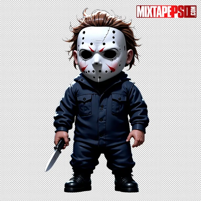 Halloween Chibi Michael Myers PNG