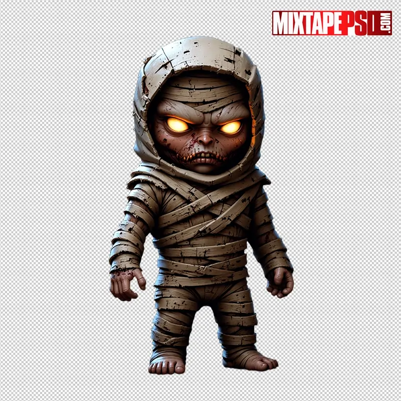 Halloween Chibi Mummy PNG 3