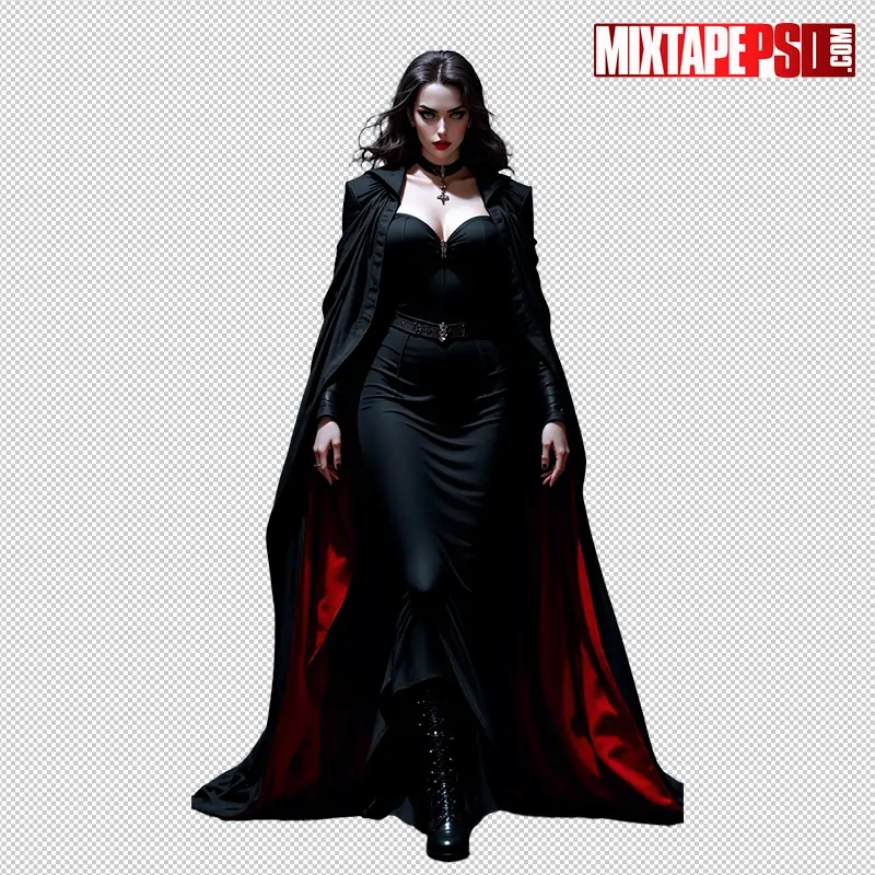 Halloween Vampire Model PNG 2