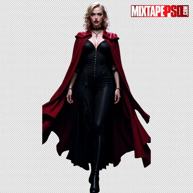 Halloween Vampire Model PNG 3