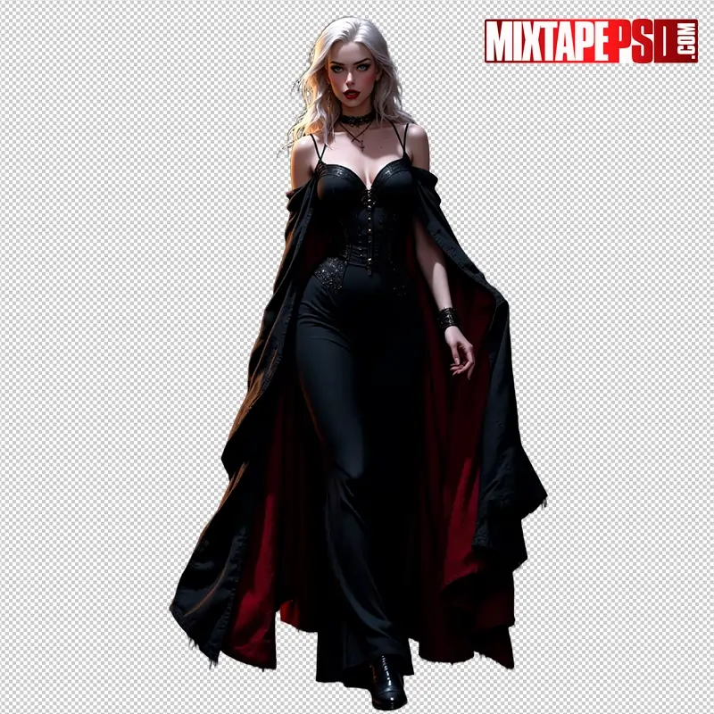 Halloween Vampire Model PNG 5