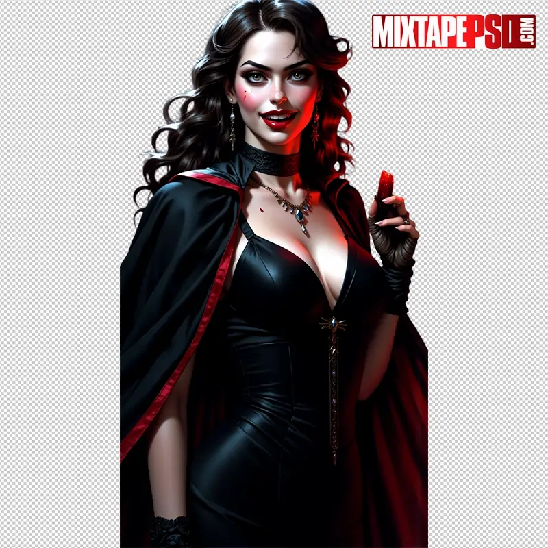 Halloween Vampire Model PNG 15
