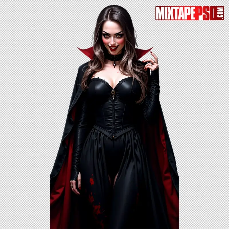 Halloween Vampire Model PNG 17