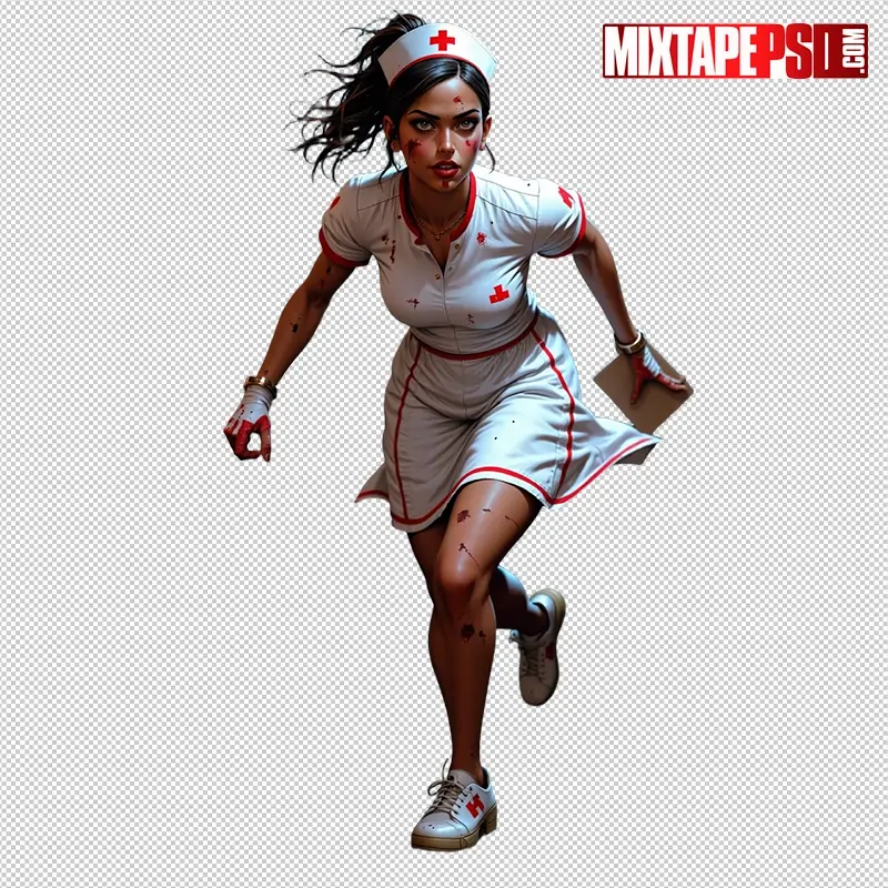 Halloween Zombie Nurse PNG 15