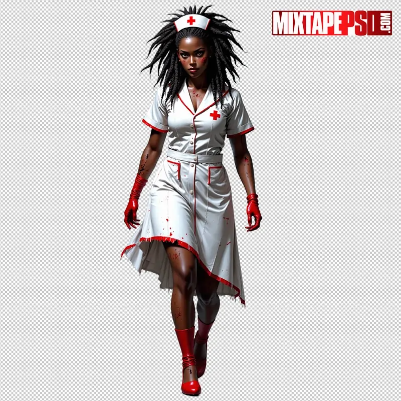 Halloween Zombie Nurse PNG 2