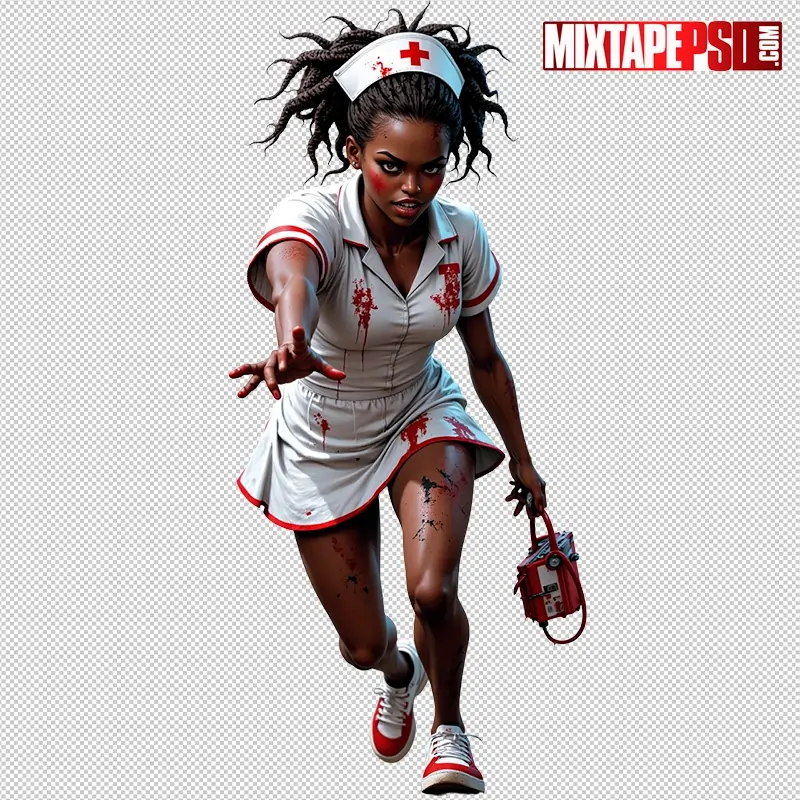Halloween Zombie Nurse PNG 8