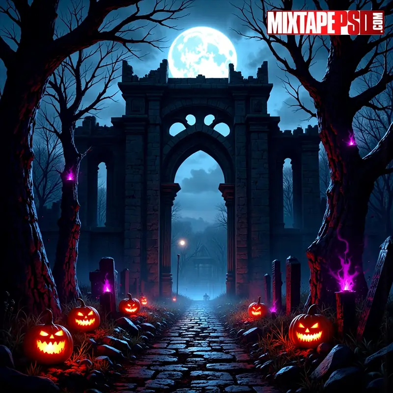 Scary Halloween Club Flyer Background  2