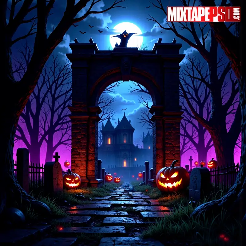 Scary Halloween Club Flyer Background  3