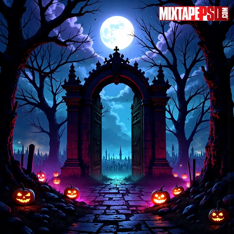 Scary Halloween Club Flyer Background  4