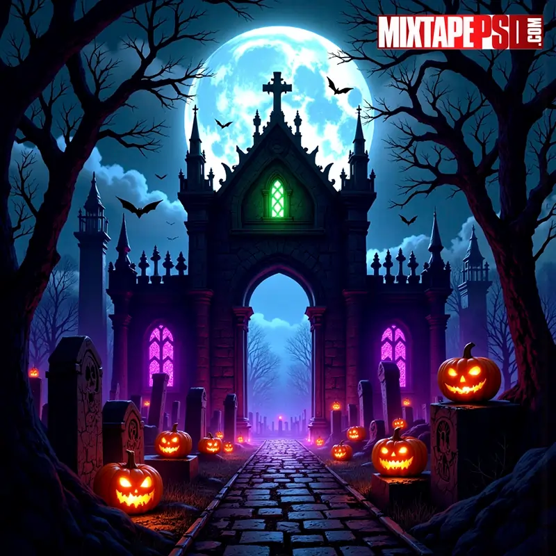 Scary Halloween Club Flyer Background  6