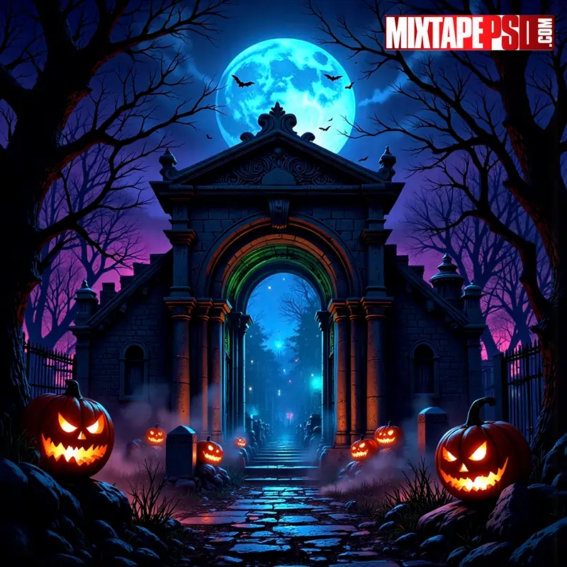 Scary Halloween Club Flyer Background  7