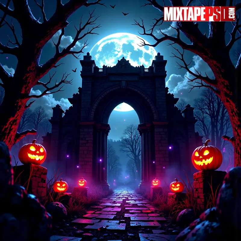 Scary Halloween Club Flyer Background  9