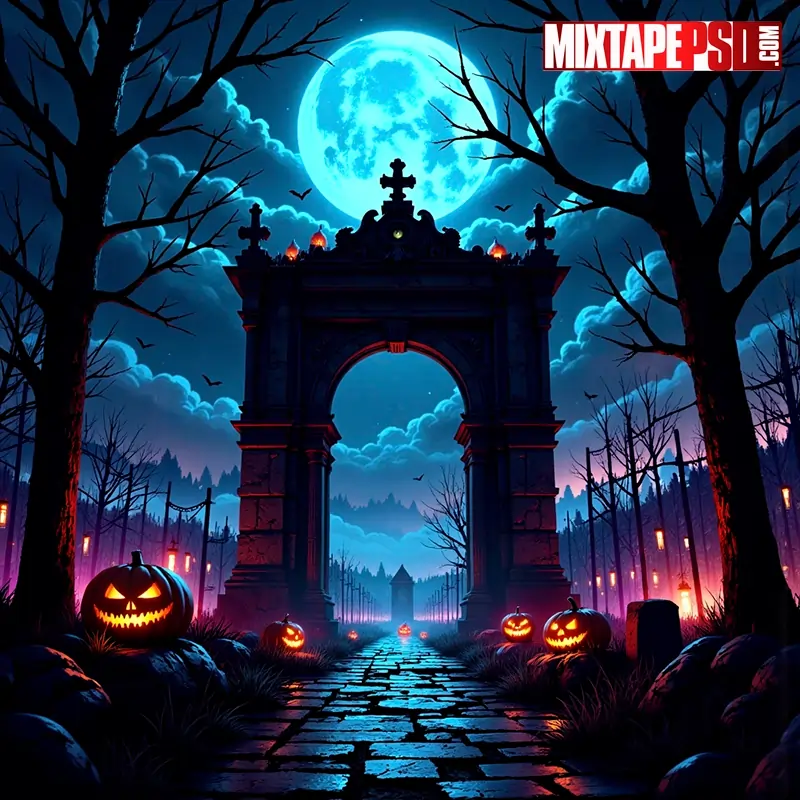 Scary Halloween Club Flyer Background