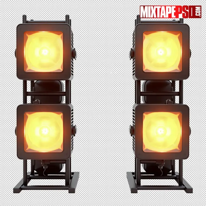 Stage Truss with Amber LED Panels PNG 16