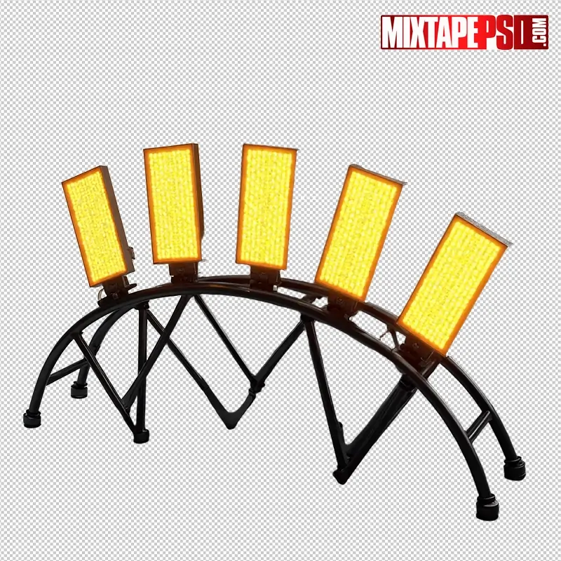 Stage Truss with Amber LED Panels PNG 39