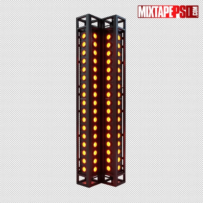 Stage Truss with Amber LED Panels PNG 40