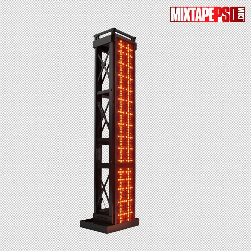 Stage Truss with Amber LED Panels PNG 41